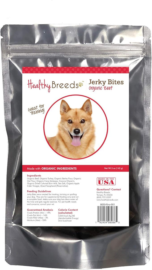 Healthy Breeds Finnish Spitz Jerky Bites Beef Recipe Dog Treats 5 oz