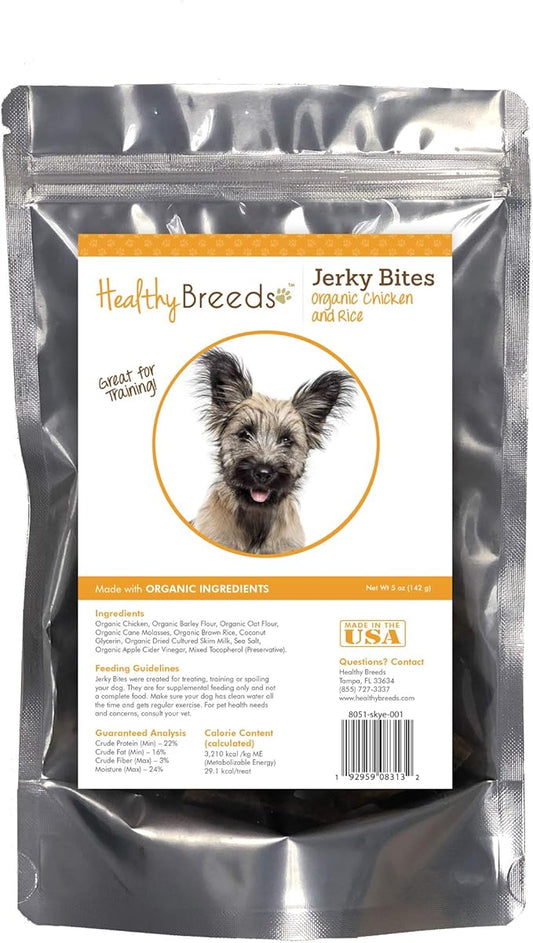 Healthy Breeds Skye Terrier Jerky Bites Chicken & Rice Recipe Dog Treats 5 oz