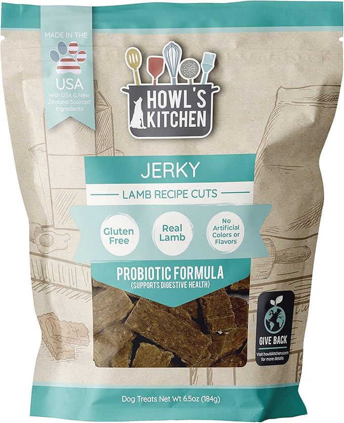 Howl's Kitchen Dog Treats, Jerky, Lamb Cuts, brown, (AT367)
