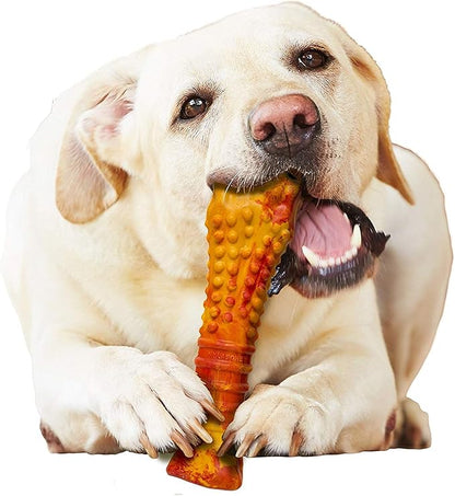 Nylabone Strong Chew Flavor Frenzy Souper Bone Chew Toy for Dogs, Indestructible Chew Toys for Aggressive Chewers, Pepperoni Pizza Flavor, X-Large/Souper - 50+ lbs. (1 Count)