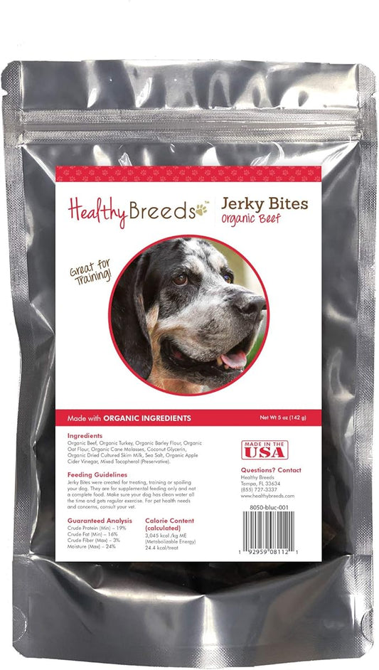 Healthy Breeds Bluetick Coonhound Jerky Bites Beef Recipe Dog Treats 5 oz