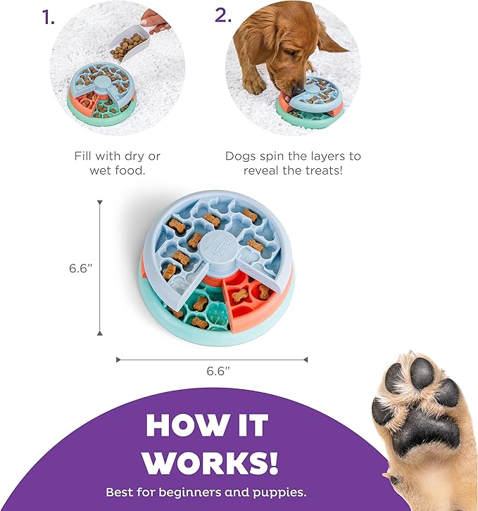Nina Ottosson by Outward Hound Puppy Lickin' Layers Interactive Dog Puzzle Game and Slow Feeder for Puppies