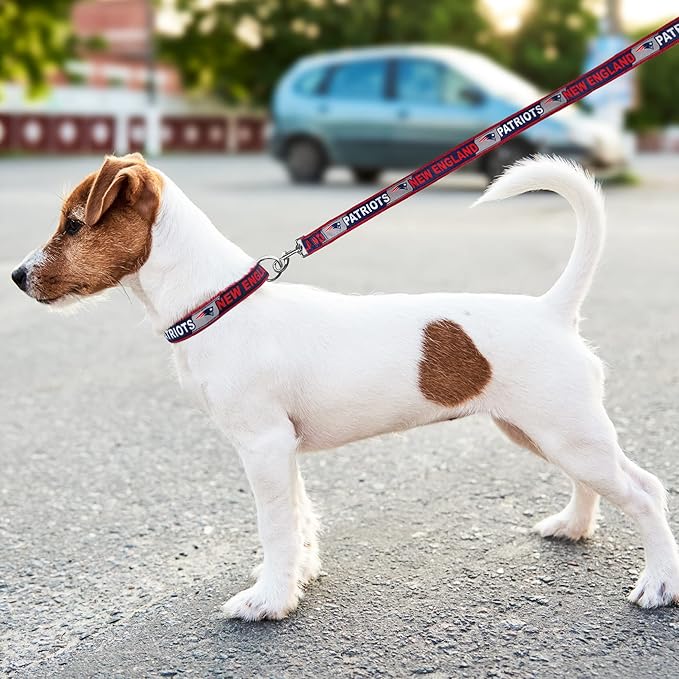NFL PET Leash New England Patriots Dog Leash, Small Football Team Leash for Dogs & Cats. A Shiny & Colorful Cat Leash & Dog Leash Licensed by The NFL