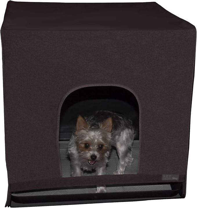 Pet Gear Pro Pawty, Potty Training Aid for Pee Pad/Grass Patch, Removable Tray Holds Pad Included, Hides Messes, Optional Wall Guard, Dog Litter Box, Pro Pawty ONLY- Medium, Espresso