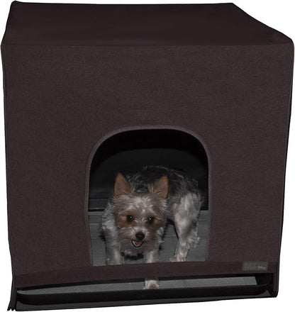 Pet Gear Pro Pawty, Potty Training Aid for Pee Pad/Grass Patch, Removable Tray Holds Pad Included, Hides Messes, Optional Wall Guard, Dog Litter Box, Pro Pawty ONLY- Medium, Espresso