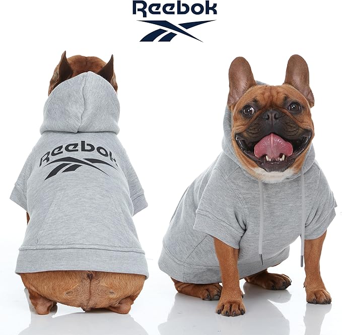 Reebok Dog Hoodie – Fleece Dog Sweater with Leash Hole, Cold Winter Dog Sweatshirt for Small Medium and Large Dogs, Premium Dog Fall Sweater Pullover Hoodie, Cozy Warm Perfect Dog Christmas Outfit