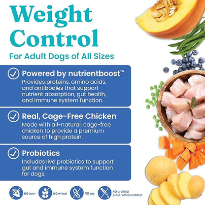 Solid Gold Nutrientboost Fit and Fabulous Dog Food - Dry Dog Food for Weight Control - Digestive Probiotics for Dogs - Grain & Gluten Free - High Fiber & Low Fat - Superfoods & Antioxidants - 22 LB