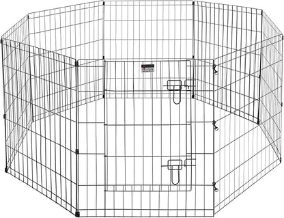 Pet Trex 24" Exercise Playpen for Dogs Eight 24" x 30" High Panels with Gate
