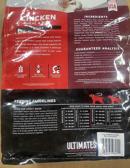 Ultimates Chicken Meal & Rice Dry Dog Food, 5 lb