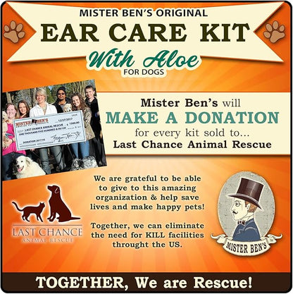 MISTER BEN'S Original Ear Cleaner for Dogs Care Kit - Includes Tonic & Wash