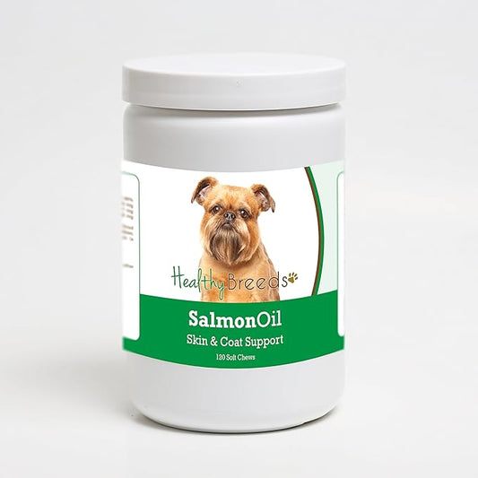Healthy Breeds Brussels Griffon Salmon Oil Soft Chews 120 Count