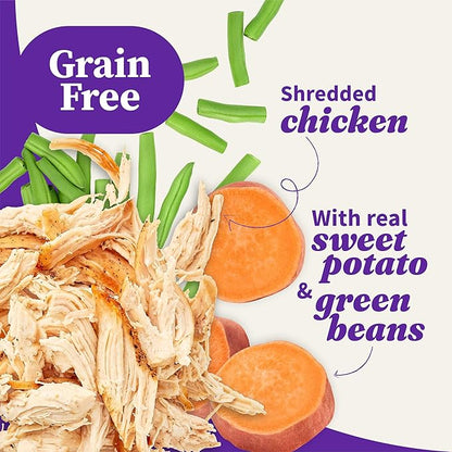 Halo Elevate Wet Dog Food, Grain Free, Smoky BBQ Shredded Chicken Stew with Sweet Potatoes & Green Beans, 12.7oz (Pack of 6)