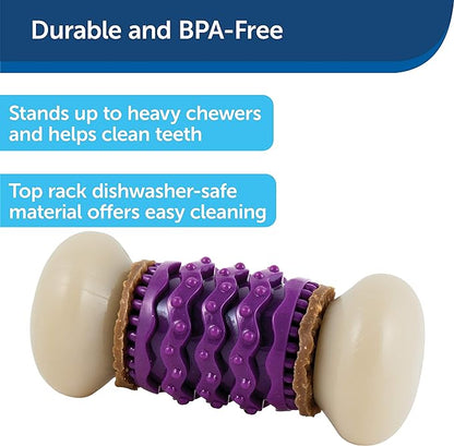 PetSafe Busy Buddy Nobbly Nubbly Treat Holding Dog Toy – Strong Chewers – Challenging - Treat Rings Included - Large