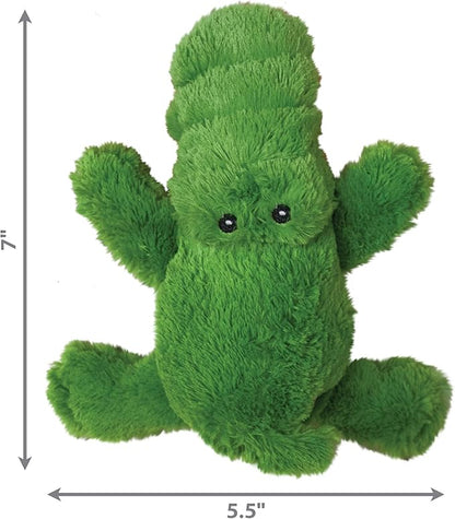 KONG Cozie Ali The Alligator and 3 SqueakAir Balls - Fun, Interactive Dog Toys - Balls for Fetch & Soft, Sturdy Toy for Indoor Play - for Small Dogs
