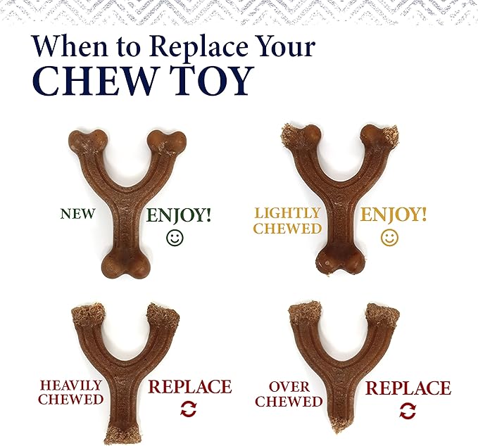 Nylabone Gourmet Style Strong Chew Wishbone Dog Chew Toy, Bacon Flavor, Large/Giant (1 Count)