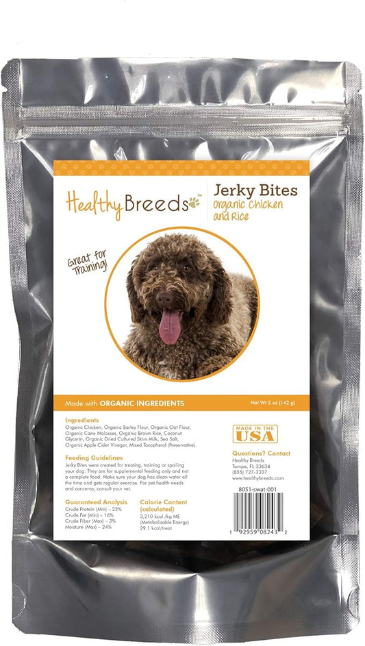 Healthy Breeds Spanish Water Dog Jerky Bites Chicken & Rice Recipe Dog Treats 5 oz