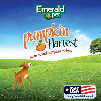 Emerald Pet Pumpkin Mini Trainers Dog Treats, 6 oz - Support Healthy Digestion, Allergen-Friendly, Vegetarian, Low-Fat, Grain Free, Made in USA