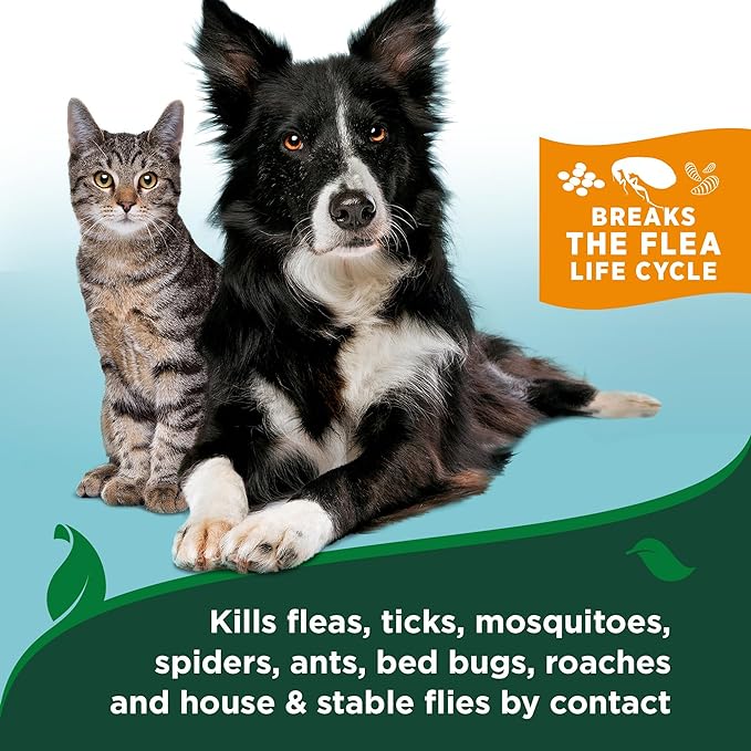Vet’s Best Flea & Tick Home Spray for Dogs – Cotton Spice Scent Dog Flea & Tick Aid – Made in The USA – Flea & Tick Home Spray – Flea Protection for Dogs – 32 oz