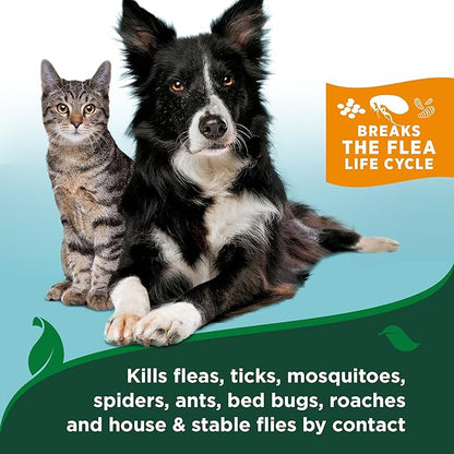 Vet’s Best Flea & Tick Home Spray Refill for Dogs – Cotton Spice Scent Dog Flea & Tick Aid – Made in The USA – Flea & Tick Home Spray – Flea Protection for Dogs – 96 oz