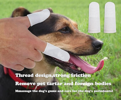 Dog Toothbrushes,Two-Finger Toothbrush Kit,360ºTeeth Cleaning for Dogs,Cats (20 Pieces)