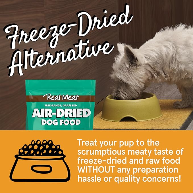 Real Meat Air Dried Dog Food w/Real USA Turkey - Four 5lb Bag of Grain-Free Real Meat Dog Food Sourced from Free-Range, Cage-Free Turkey - Digestible, All Natural, High Protein Turkey