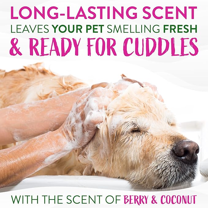 TropiClean Berry & Coconut Deep Cleansing Dog Shampoo | Deodorizing Natural Pet Shampoo Derived from Natural Ingredients | Cat Friendly | Made in the USA | 20 oz.