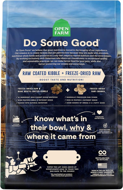 Open Farm RawMix Ancient Grains Wild-Ocean Recipe for Dogs, includes Kibble, Bone Broth, and Freeze Dried Raw, Inspired by The Wild, Humanely Raised Protein and Non-GMO Fruits and Veggies, 3.5 lb