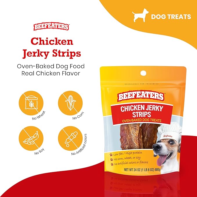Beefeaters Chicken Jerky Strips, 24oz, 1 Count (Pack of 1)