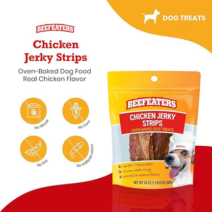Beefeaters Chicken Jerky Strips, 24oz, 1 Count (Pack of 1)