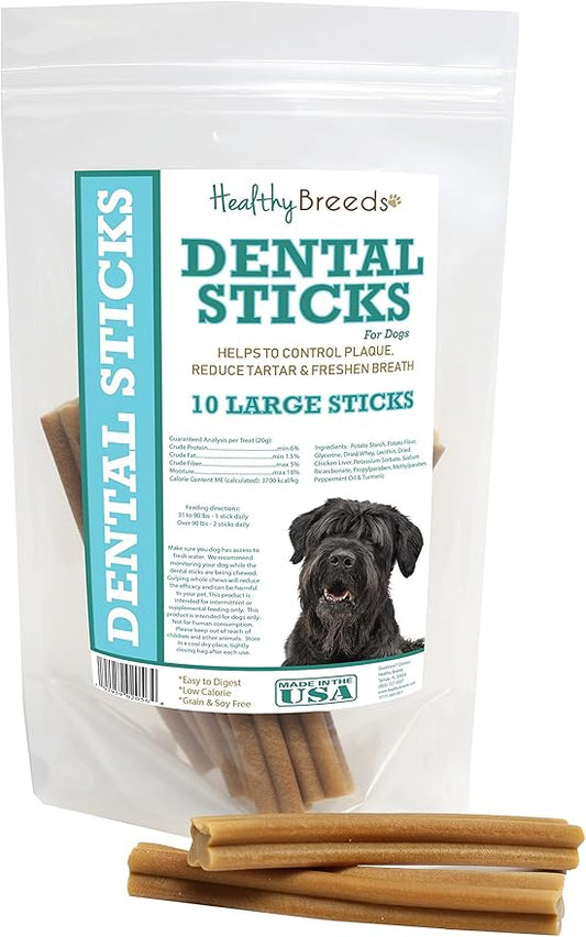 Healthy Breeds Black Russian Terrier Dental Sticks Large 10 Count