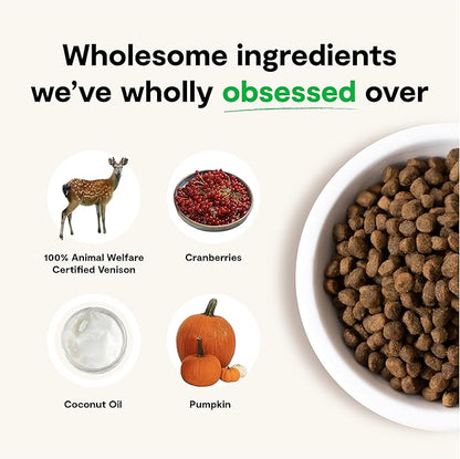 Open Farm New Zealand Venison Grain-Free Dry Dog Food, 100% Humanely Raised High-Protein Recipe with Non-GMO Superfoods and No Artificial Flavors or Preservatives, 4 lbs