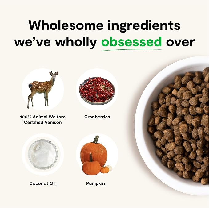 Open Farm New Zealand Venison Grain-Free Dry Dog Food, 100% Humanely Raised High-Protein Recipe with Non-GMO Superfoods and No Artificial Flavors or Preservatives, 11 lbs