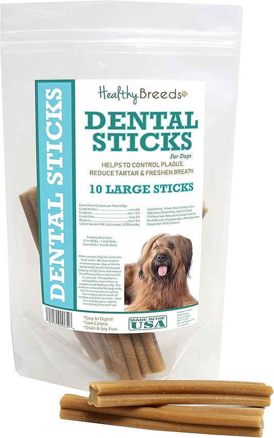 Healthy Breeds Briard Dental Sticks Large 10 Count