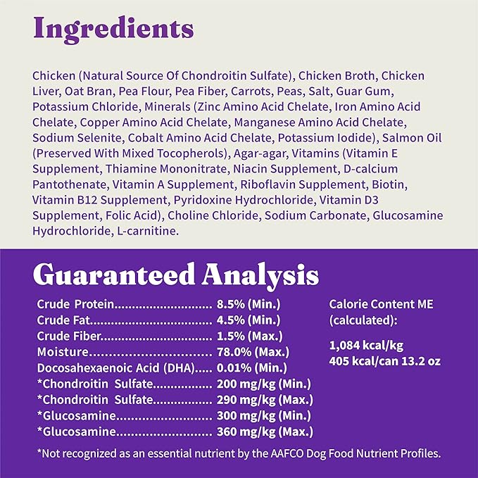 Halo Senior Dog Wet Food, Chicken Recipe, Great as Nutritious Meals or Healthy Dog Food Toppers, 13.2 oz Can (Pack of 6)(Packaging may vary)