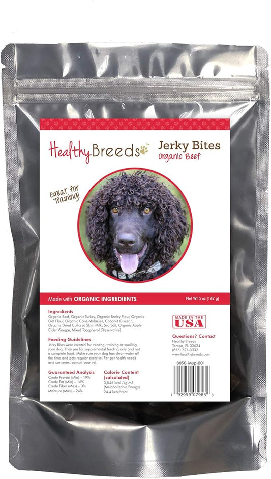 Healthy Breeds Irish Water Spaniel Jerky Bites Beef Recipe Dog Treats 5 oz