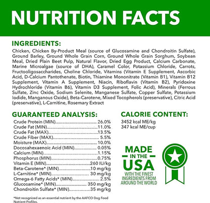 IAMS Healthy Aging Adult Large Breed Dry Dog Food for Mature and Senior Dogs with Real Chicken, 15 lb. Bag