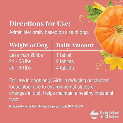 Dog Supplements Powered by Purina Digestion Chewable Tablets with Pumpkin - 4.23 oz. Canister