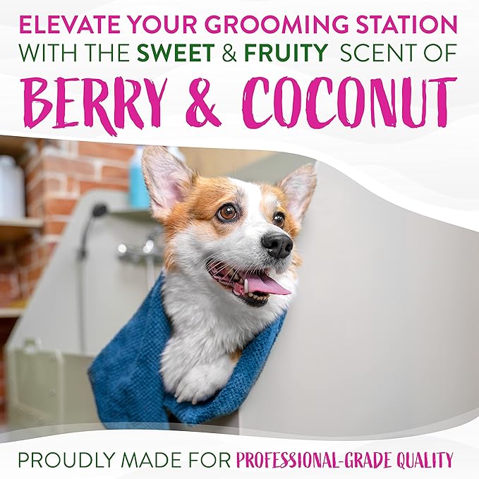 TropiClean Berry & Coconut Deep Cleansing Dog Shampoo | Deodorizing Dog Shampoo | Natural Pet Shampoo Derived from Natural Ingredients | Cat Friendly | Made in the USA | 1 gal.