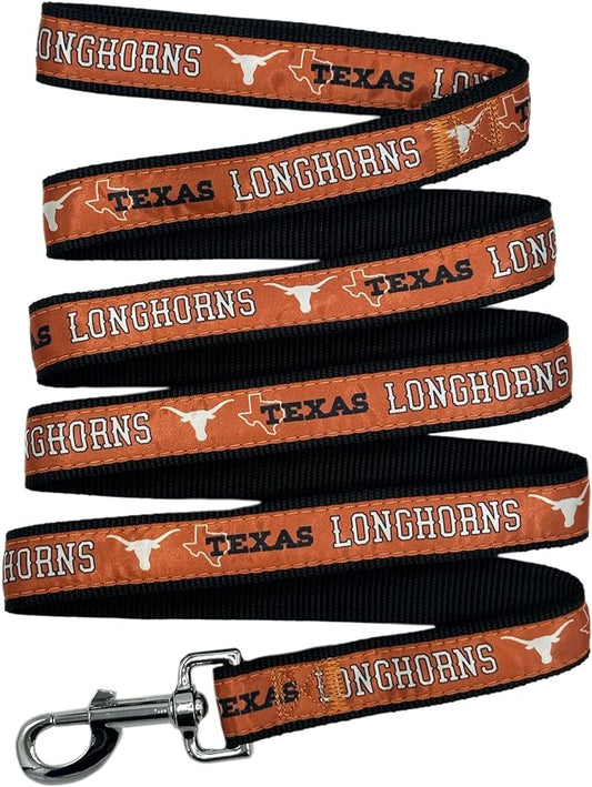 Pets First Collegiate Pet Accessories, Dog Leash, Texas Longhorns, Small