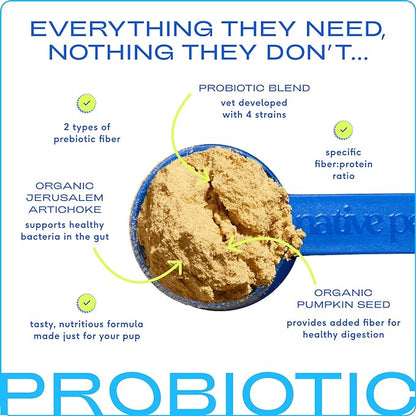 Native Pet Vet Created Probiotic Powder for Dogs Digestive Issues - Dog Probiotic Powder + Prebiotic + Bone Broth - 232 Gram 6 Billion CFU- Probiotics Dogs Will Love! (8.2 oz)