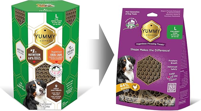 Dental Treats for Dogs | Old Version | Dental Dog Treats for Large Dogs (24oz, 18 Count)