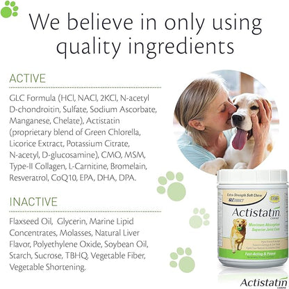 Canine Large Dog Soft Chews, 120ct – Patented Extra-Strength Joint, Cartilage, Soft Tissue Supplement: Glucosamine, Chondroitin, Manganese, MSM, L-Carnitine – High Absorption, Fast Results