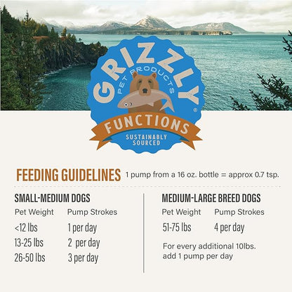 GRIZZLY PET PRODUCTS Joint Aid for Dogs Liquid Hip and Joint Support (Extra Strength), 16 fl oz