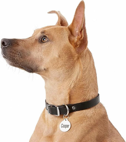GoTags Personalized Dog Tags in Rainbow Steel, Black Steel, Stainless Steel or Solid Brass, Custom Engraved Pet Tags for Dogs and Cats. Front and Back Engraving. Dog ID and Cat ID Tags - (Pack of 1)
