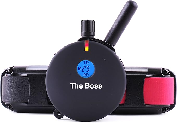 E-Collar ET-802-1 Mile Rechargeable Remote Waterproof Trainer for Two Dogs - Static, Vibration and Sound Stimulation Collar with PetsTEK Dog Training Clicker