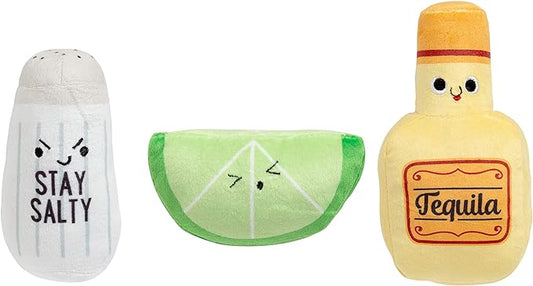 Pearhead Pet Toys, Plush Dog Squeaker Toys and Cat Teaser Toys, Dog Owner and Cat Owner Pet Toy Sets, Must Have Pet Accessories for Pet Owners