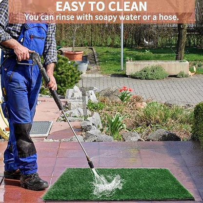 Artificial Grass for Dogs 2 Pack Fake Grass Mat for Professional Puppy Potty Training，Excellent Drainage Replacement Dog Grass Pad for Indoor & Outdoor (Replacement Grass, 20"x30")