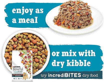 Purina Beneful Small Breed Wet Dog Food With Gravy, IncrediBites with Real Chicken - (8 Packs of 3) 3 oz. Cans