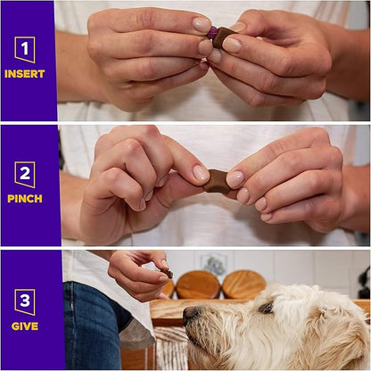 VETRISCIENCE Pinchers Pill Hiding Dog Treats with Probiotics - Wrap Pills, Capsules and Tablets - Makes Giving Medication Easy