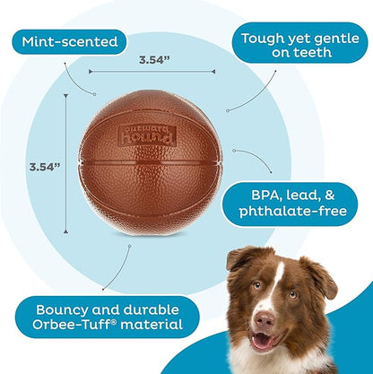 Outward Hound Sport Ballz Basketball Durable Treat-Dispensing Fetch Ball Dog Toy